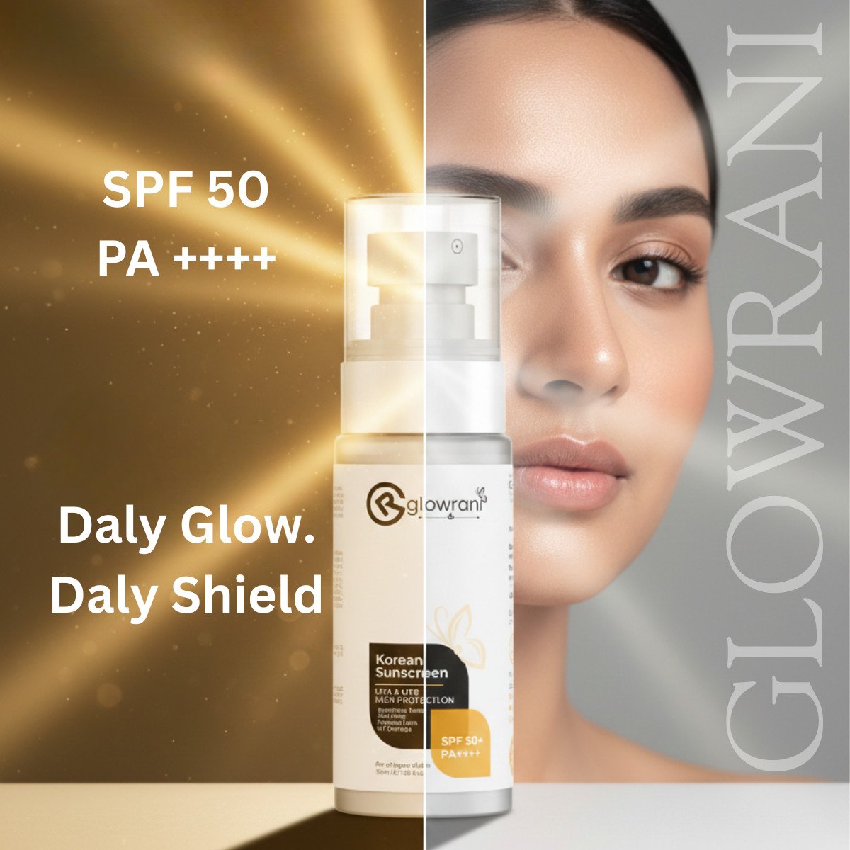 korean sunscrean image of glowrani